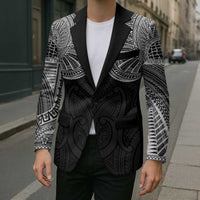 Samoan Traditional Art Tattoos Blazer Tatau Roman Reigns Black Color - Polynesian Pride