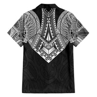 Samoan Traditional Art Tattoos Family Matching Long Sleeve Bodycon Dress and Hawaiian Shirt Tatau Roman Reigns Black Color - Polynesian Pride