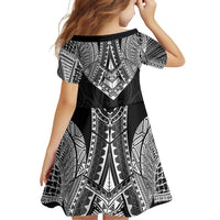 Samoan Traditional Art Tattoos Family Matching Mermaid Dress and Hawaiian Shirt Tatau Roman Reigns Black Color LT03 - Polynesian Pride