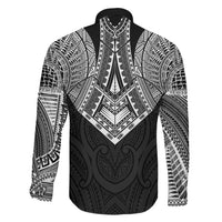 Samoan Traditional Art Tattoos Family Matching Short Sleeve Bodycon Dress and Hawaiian Shirt Tatau Roman Reigns Black Color LT03 - Polynesian Pride
