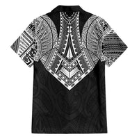 Samoan Traditional Art Tattoos Family Matching Summer Maxi Dress and Hawaiian Shirt Tatau Roman Reigns Black Color LT03 - Polynesian Pride