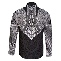 Samoan Traditional Art Tattoos Family Matching Tank Maxi Dress and Hawaiian Shirt Tatau Roman Reigns Black Color LT03 - Polynesian Pride