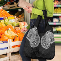 Samoan Traditional Art Tattoos Grocery Bag Tatau Roman Reigns Black Color - Polynesian Pride