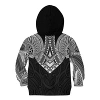 Samoan Traditional Art Tattoos Kid Hoodie Tatau Roman Reigns Black Color - Polynesian Pride