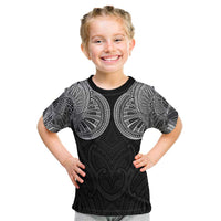 Samoan Traditional Art Tattoos Kid T Shirt Tatau Roman Reigns Black Color LT03 Black - Polynesian Pride