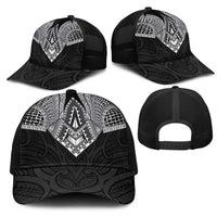 Samoan Traditional Art Tattoos Mesh Trucker Cap Tatau Roman Reigns Black Color - Polynesian Pride