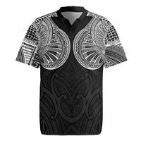 Samoan Traditional Art Tattoos Rugby Jersey Tatau Roman Reigns Black Color LT03 Black - Polynesian Pride