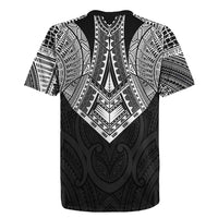 Samoan Traditional Art Tattoos Rugby Jersey Tatau Roman Reigns Black Color LT03 - Polynesian Pride