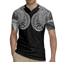 Samoan Traditional Art Tattoos Rugby Jersey Tatau Roman Reigns Black Color LT03 - Polynesian Pride