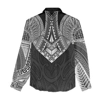 Samoan Traditional Art Tattoos Women Casual Shirt Tatau Roman Reigns Black Color - Polynesian Pride