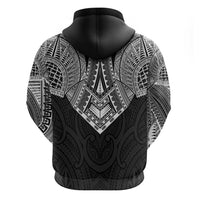 Samoan Traditional Art Tattoos Zip Hoodie Tatau Roman Reigns Black Color LT03 - Polynesian Pride