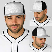 Samoan Traditional Art Tattoos Baseball Net Cap Tatau Roman Reigns White Color - Polynesian Pride