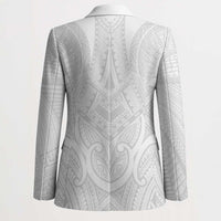 Samoan Traditional Art Tattoos Blazer Tatau Roman Reigns White Color - Polynesian Pride