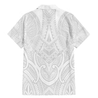 Samoan Traditional Art Tattoos Family Matching Mermaid Dress and Hawaiian Shirt Tatau Roman Reigns White Color LT03 - Polynesian Pride