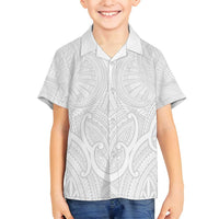 Samoan Traditional Art Tattoos Family Matching Tank Maxi Dress and Hawaiian Shirt Tatau Roman Reigns White Color LT03 Son's Shirt White - Polynesian Pride