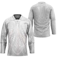 Samoan Traditional Art Tattoos Hockey Jersey Tatau Roman Reigns White Color LT03 - Polynesian Pride