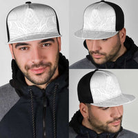 Samoan Traditional Art Tattoos Mesh Trucker Cap Tatau Roman Reigns White Color - Polynesian Pride