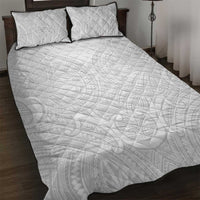 Samoan Traditional Art Tattoos Quilt Bed Set Tatau Roman Reigns White Color LT03 White - Polynesian Pride