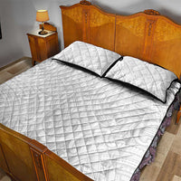 Samoan Traditional Art Tattoos Quilt Bed Set Tatau Roman Reigns White Color LT03 - Polynesian Pride