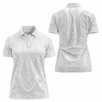 Samoan Traditional Art Tattoos Women Polo Shirt Tatau Roman Reigns White Color LT03 - Polynesian Pride