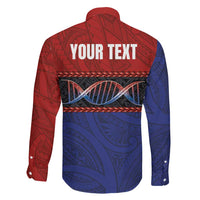 Personalised Samoan DNA-Proud of Samoa Family Matching Off Shoulder Maxi Dress and Hawaiian Shirt Polynesian Patterns LT03 - Polynesian Pride