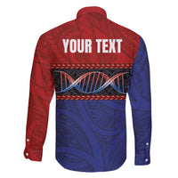 Personalised Samoan DNA-Proud of Samoa Family Matching Off Shoulder Short Dress and Hawaiian Shirt Polynesian Patterns - Polynesian Pride