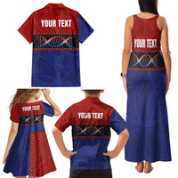 Personalised Samoan DNA-Proud of Samoa Family Matching Tank Maxi Dress and Hawaiian Shirt Polynesian Patterns - Polynesian Pride