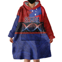 Personalised Samoan DNA-Proud of Samoa Wearable Blanket Hoodie Polynesian Patterns - Polynesian Pride