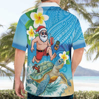 Polynesian Merry Christmas Hawaiian Shirt Funny Santa with Sea Turtle Beach Plumeria LT03 - Polynesian Pride