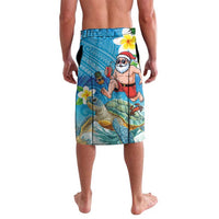 Polynesian Merry Christmas Lavalava Funny Santa with Sea Turtle Beach Plumeria - Polynesian Pride