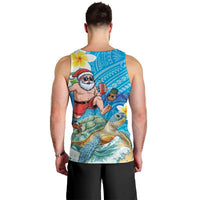 Polynesian Merry Christmas Men Tank Top Funny Santa with Sea Turtle Beach Plumeria - Polynesian Pride