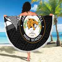 Hawaii James Campbell High School Beach Blanket Kakau Pattern Black Version LT03 - Polynesian Pride