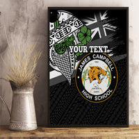 Hawaii James Campbell High School Canvas Wall Art Kakau Pattern Black Version LT03 - Polynesian Pride
