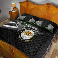 Hawaii James Campbell High School Quilt Bed Set Kakau Pattern Black Version LT03 - Polynesian Pride