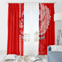 Hawaii Kalani High School Window Curtain Tribal Kakau Pattern LT03 - Polynesian Pride