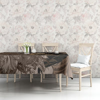 Custom New Zealand Womens Day Tablecloth Traditional Maori Woman Polynesian Pattern Brown Color LT03 - Polynesian Pride