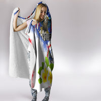 Custom Northern Mariana Islands Commonwealth Covenant Day Hooded Blanket Plumeria Flower Splash Style LT03 - Polynesian Pride
