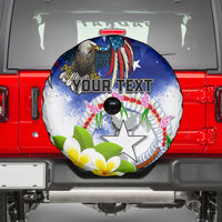 Custom Northern Mariana Islands Commonwealth Covenant Day Spare Tire Cover Plumeria Flower Splash Style LT03 - Polynesian Pride