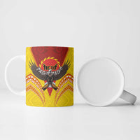American Samoa Fautasi Race Ceramic Mug Pago Pago-Aeto Samoan Tattoo and Eagle