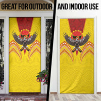 American Samoa Fautasi Race Door Cover Pago Pago-Aeto Samoan Tattoo and Eagle