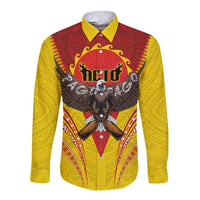 American Samoa Fautasi Race Long Sleeve Button Shirt Pago Pago-Aeto Samoan Tattoo and Eagle