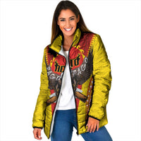 American Samoa Fautasi Race Padded Jacket Pago Pago-Aeto Samoan Tattoo and Eagle