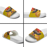 American Samoa Fautasi Race Slide Sandals Pago Pago-Aeto Samoan Tattoo and Eagle