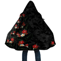 Hawaiian Taro Leaves-Hibiscus and Plumeria Cloak Floral Tribal Tattoo Motif