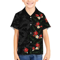 Hawaiian Taro Leaves-Hibiscus and Plumeria Hawaiian Shirt Floral Tribal Tattoo Motif LT03 - Polynesian Pride