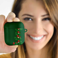 Hawaiian Taro Leaves-Hibiscus and Plumeria AirPods Case Polynesian Art-Kakau Tattoo Green LT03 - Polynesian Pride