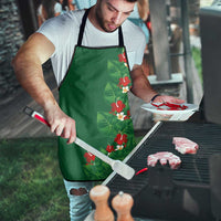 Hawaiian Taro Leaves-Hibiscus and Plumeria Apron Polynesian Art-Kakau Tattoo Green LT03 - Polynesian Pride