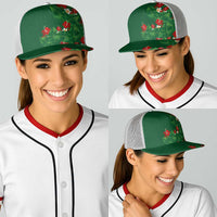 Hawaiian Taro Leaves-Hibiscus and Plumeria Baseball Net Cap Polynesian Art-Kakau Tattoo Green LT03 - Polynesian Pride