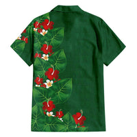 Hawaiian Taro Leaves-Hibiscus and Plumeria Family Matching Summer Maxi Dress and Hawaiian Shirt Polynesian Art-Kakau Tattoo Green LT03 - Polynesian Pride