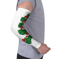 Hawaiian Taro Leaves-Hibiscus and Plumeria Arm Sleeves Polynesian Art-Kakau Tattoo White LT03 - Polynesian Pride